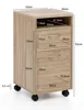 FineBuy, mobilní úložný box, bílý, 33 x 63 x 38 cm, Náhled obrázku produktu 3