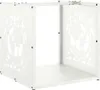 vidaXL Brennholzregal Weiß 40x40x40 cm Kaltgewalzter Stahl Produktbild-Vorschau 1