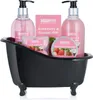 BRUBAKER Cosmetics Bade-Geschenkset Erdbeer Kokosnuss Deko Produktbild-Vorschau 2