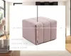 LIKMA Pouf, Hocker Schwarz 46x35x46 cm, 3D-Effekt Velvet Produktbild-Vorschau 5