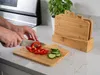 WELLHAUS Bamboe snijplank set, 4 stuks met standaard, Productafbeelding-voorbeeld 4
