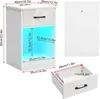 2x Nachttisch mit Steckdose & USB,LED Weiß Hochglanz Produktbild-Vorschau 4