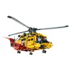 A Lego Technic rescue helicopter model is shown against a white background. Produktbild-Vorschau
