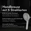 Bürstenking Duschkopf Handbrause mit 5 Strahlarten, runde Produktbild-Vorschau 2