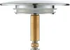 A close-up studio shot of a bathtub drain stopper. Produktbild-Vorschau
