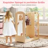 COSTWAY 93,5x38x100 cm armadio per bambini con specchio, Anteprima dell’immagine prodotto 5
