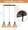 ZMH Lampe suspendue en rotin 3 flammes Lampe de table à Voir les images du produit 4