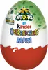 A Kinder Surprise Maxi egg with 'Natoons' branding and jungle-themed graphics. Produktbild-Vorschau