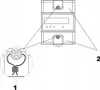Diagram showing a close-up of a terminal connection on an electrical device. Produktbild-Vorschau