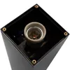 Close-up view of the top of a black outdoor lamp post, showing the socket for a light bulb. Produktbild-Vorschau