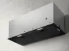 A modern kitchen range hood mounted on a textured wall. Produktbild-Vorschau