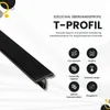 T-Profil Edelstahl Schiene Übergangsprofil V2A L250cm 15mm Produktbild-Vorschau 2