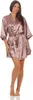 Damen Morgenmantel kurzer Kimono in Satin-Optik; Cappuccino Produktbild-Vorschau 1