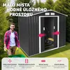 Zahradní přístřešek se šikmou střechou - šedý/bílý Náhled obrázku produktu 4
