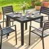 Outsunny Gartentisch Ausziehbarer 80/160 x 80 cm Aluminium Produktbild-Vorschau 8