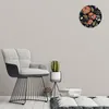 Wanduhr aus Glas Rund fi 30 Retro-Blumen Vintage Quarz Deko Produktbild-Vorschau 2