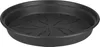 A black plant saucer with a decorative pattern on the inside. Produktbild-Vorschau