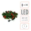 LED Tannengirlande grün mit Zapfen und Schleifen warm weiß Produktbild-Vorschau 3