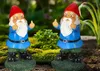 2x Gartenzwerg Gartenzwerg Mittelfinger 15x7cm bunt Zwerg Produktbild-Vorschau 1