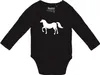Huuraa Baby Body Pferd Silhouette 62 Black  Baumwolle Produktbild-Vorschau 1