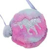 Einhorn lila und rosa Plüsch-Umhängetasche für Mädchen Produktbild-Vorschau 5