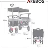 AREBOS Transportwagen 100 kg | Faltbar mit Dach Produktbild-Vorschau 7