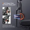 Diagram showing the lumbar support mechanism of an ergonomic office chair, with inset images of people using the chair. Náhľad obrázku produktu
