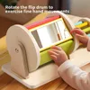 Montessori Holz Textil-Trommel 2-in-1, Baby Farb-Erkennung, Produktbild-Vorschau 5