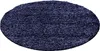 Teppich Wohnzimmer Hochflor Marineblau 80x80 Rund Unicolor Produktbild-Vorschau 1