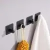 Handtuchhaken, 304 Edelstahl, Schwarz, selbstklebend ohne Produktbild-Vorschau 2