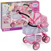 BABY born Deluxe Puppenwagen mit verstellbarer Liege-Fläche Produktbild-Vorschau 1
