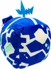 A plush toy shaped like a cube with a blue and white pattern and a light blue spike on top. Náhled obrázku produktu