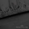 A close-up view of dark gray fabric with elastic gathering. Produktbild-Vorschau