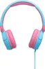 A pair of blue and pink headphones on a white background. Produktbild-Vorschau