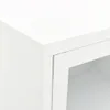 vidaXL Armoire TV Blanc 90x30x44 cm Acier et verre - Meuble Voir les images du produit 9