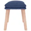 vidaXL Fußhocker Blau 45x29,5x35 cm Stoff Produktbild-Vorschau 4