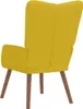 vidaXL Poltrona relax in velluto giallo senape Anteprima dell’immagine prodotto 5