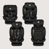 Four black car seats are displayed in a collage against a light gray background. Produktbild-Vorschau