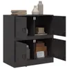 vidaXL Sideboard noir 67x39x73 cm acier Voir les images du produit 4