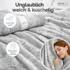 Bettwäsche 240x220 Baumwolle 3-teilig Bettbezug Grau-Weiß Produktbild-Vorschau 2
