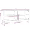Schuhregal 110x34x45 cm Massivholz Kiefer Produktbild-Vorschau 8