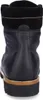 The back view of a black leather boot with a suede collar. Anteprima dell’immagine prodotto