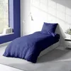 Uni Bettwäsche 155x220 cm blau dunkelblau Einfarbig Produktbild-Vorschau 3
