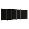 A row of black room dividers on a white background. Voir les images du produit