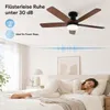 Deckenventilator mit Beleuchtung Schwarz Ø106cm H22cm 40W Produktbild-Vorschau 14