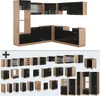 Eckküche Vicco R-Line Schwarz Hochglanz/Goldkraft Eiche 247 Produktbild-Vorschau 8