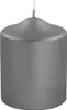 Fink CANDLE, metallic Stumpenkerze, Paraffin, Velvet, grau, Produktbild-Vorschau 1
