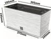 2x 12l balkonový truhlík 39,5x19,5 cm bílý + prostorná 8l Náhled obrázku produktu 2