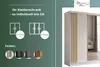 120 cm Kleiderschrank Neli mit Lamellen und Spiegel Produktbild-Vorschau 6