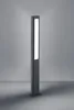 A modern, dark gray bollard light with a white LED panel. Anteprima dell’immagine prodotto